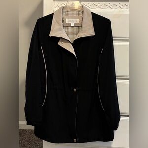 Liz Claiborne Plaid Jacket in Black and Tan- Size Medium